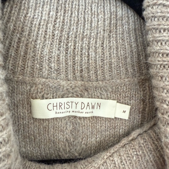 Christy Dawn Ester Marron 100% Baby Alpaca Wool Turtleneck Sweater - Picture 4 of 6